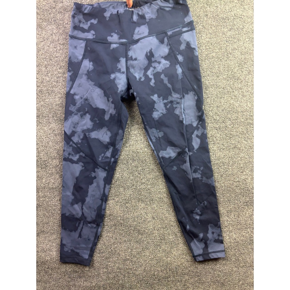 Sweaty Betty Power Leggings Womens 6 Blue Camo 7/8 Length High Rise 67631